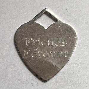 Silver 925 Friends Forever Heart Charm Pendant